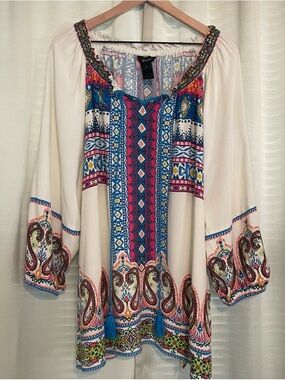 Ali Miles Bright Bohemian Top Size 1X